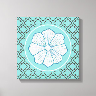 Toile Cadeau Tropical Hawaiian Turquoise Wall Art