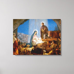 Toile Cadeaux de crèches pour Noël