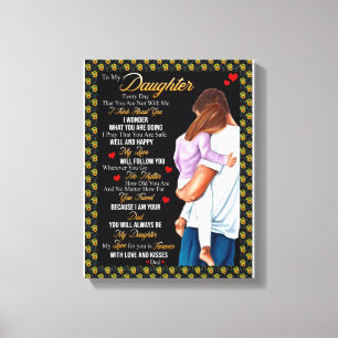 Toile Cadeaux de fille   Lettre À Ma Fille De Papa