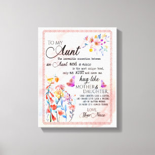 Toile Cadeaux Tantes   Lettre À Ma Tante Amour De La Niè