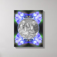 Cadre de fleur de gentiane bleue Créez votre propr