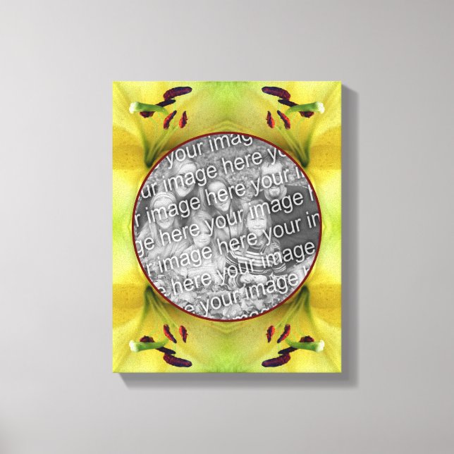 Toile Cadre de fleur de lily jaune Créez votre propre ph (Recto)