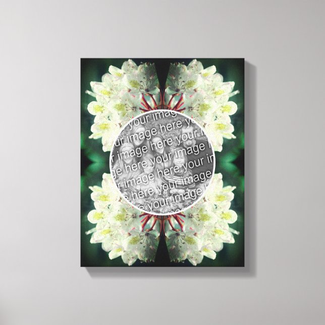 Toile Cadre de fleurs d'azalée blanche Créez votre propr (Recto)