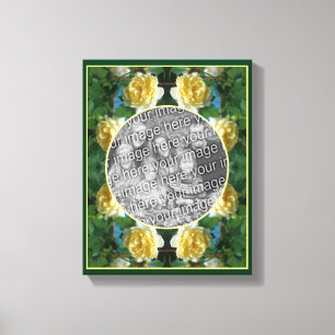 Toile Cadre Fleur Rose Jaune Créez Votre Propre Photo
