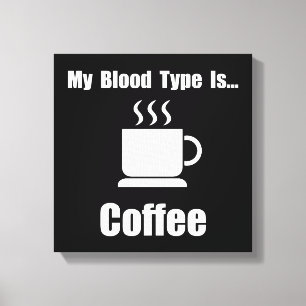Toile Café de groupe sanguin