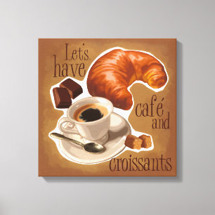 Toile Café et croissants