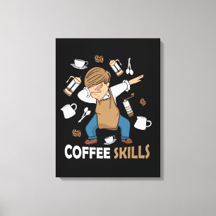 Toile Café Lover Cadeaux Hommes Barista Latte Art