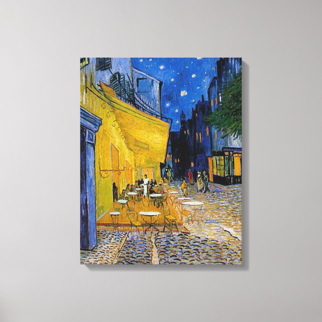 Toile Café Terrasse / Café de nuit ~ Vincent van Gogh (Recto)