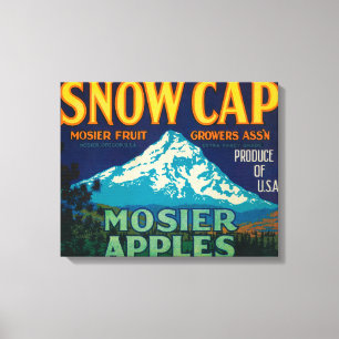 Toile Caisse LabelMosier d'Apple de casquette de neige,
