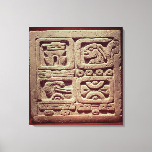 Toile Calendrier avec quatre glyphes, Toltec