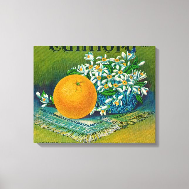 Toile Califlora Orange LabelRiverside, CA (Recto)