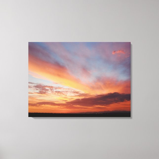Toile California Ventura County Sunset Sky Photo Art (Recto)