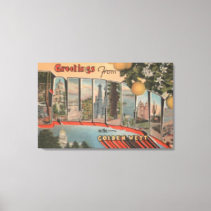 Toile Californie (Golden West)Grandes Scènes de lettres