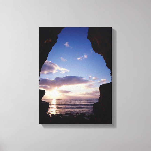 Toile Californie, San Diego, Falaises de coucher de sole (Recto)