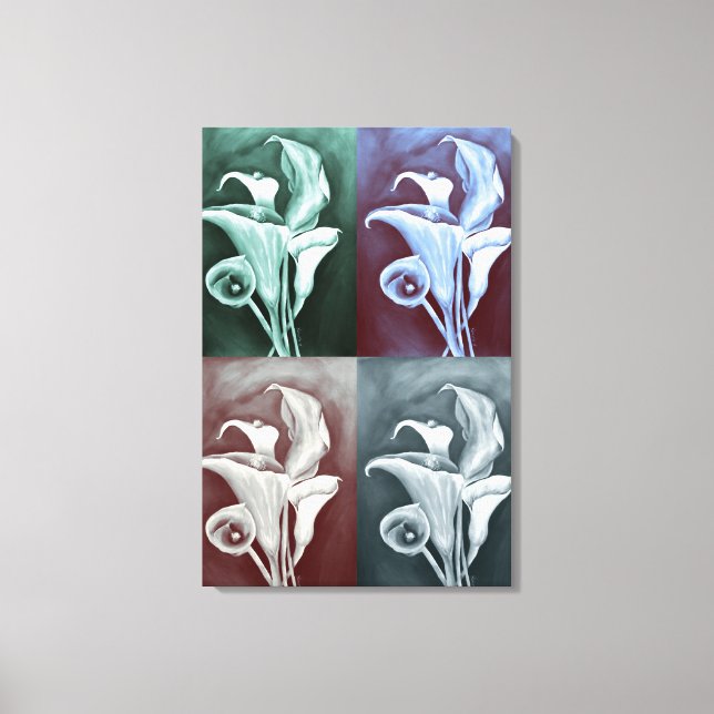Toile Calla Lilies en Motif de Bohême (Recto)