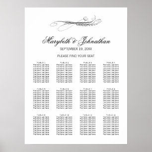 Toile & Calligrafie Hochzeitskarten Poster
