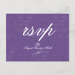 Toile & Calligraphie Carte postale RSVP de mariage