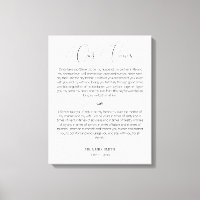 Calligraphie Script Mariage Vows Canvas Imprimer