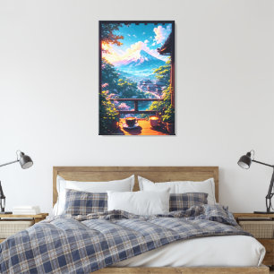 Toile Calme du matin sur le Fuji