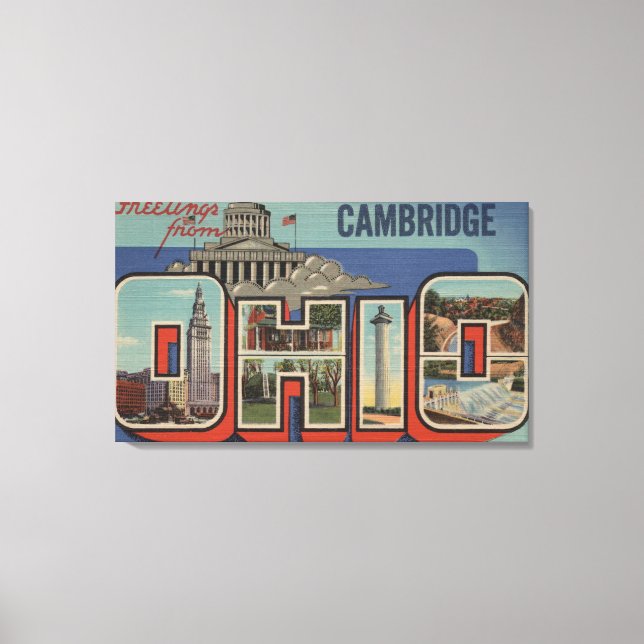Toile Cambridge, Ohio - Scènes de grandes lettres (Recto)