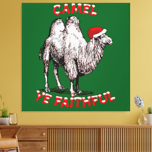Toile Camel Ye Fidèle Fun Pun Conception de vacances