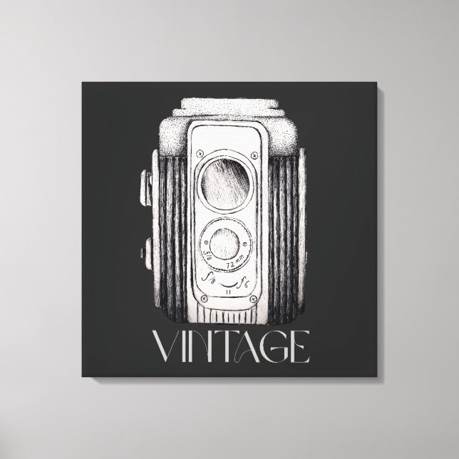 Toile Caméra vintage noir (Recto)