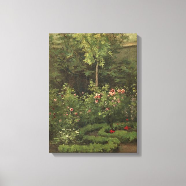 Toile Camille Pissarro | Un jardin Rose (Recto)