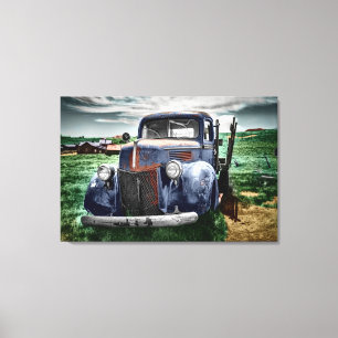 Toile Camion d'antiquités photo colorée 1940