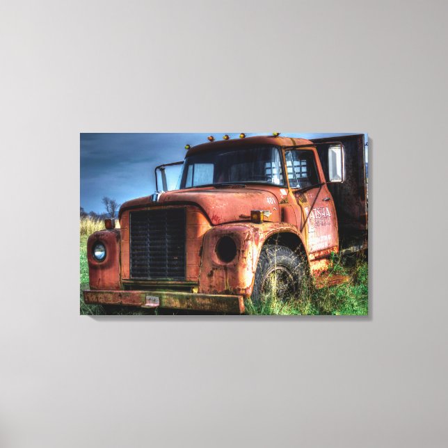 Toile Camion de ramassage international Antique Red (Recto)