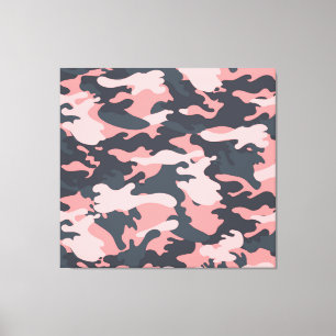 Toile Camouflage rose : Motif Vintage classique
