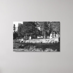 Toile Camp Sherman, vue de l'Orégon des cabines de
