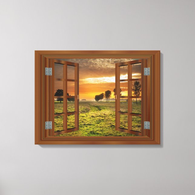 Toile Campagne Twilight Cow Farm USA (Recto)