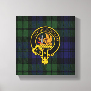 Toile Campbell Scottish Crest et Tartan Canvas