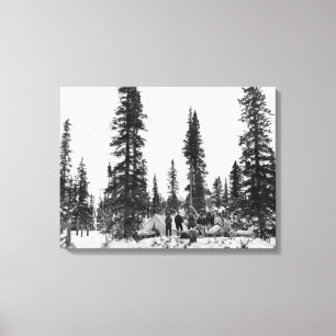 Toile Camping de neige au nord du cercle arctique