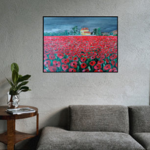 Toile Campo de Amapolas Peinture d'Alfred Fox