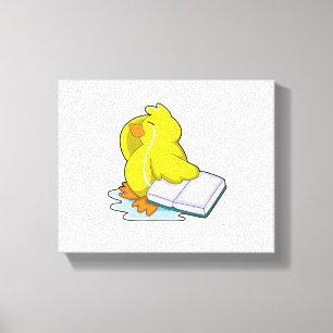 Toile Canard avec livre