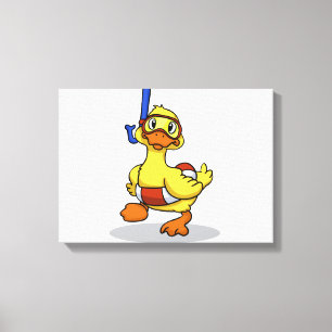 Toile Canard portant un masque de snorkeling  choisir la