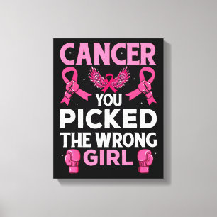 Toile Cancer You Picked The Wrong Girl Boxing Gloves Awa