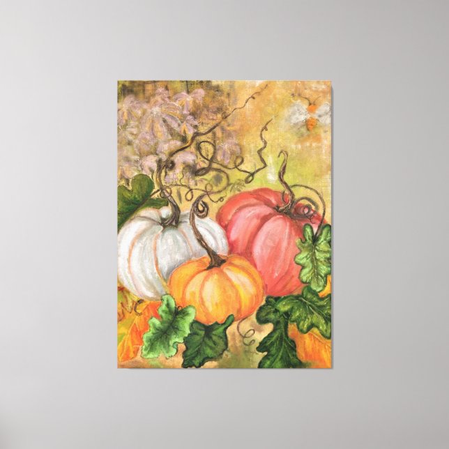 Toile Canvas citrouille Imprimer Halloween - Peinture (Recto)