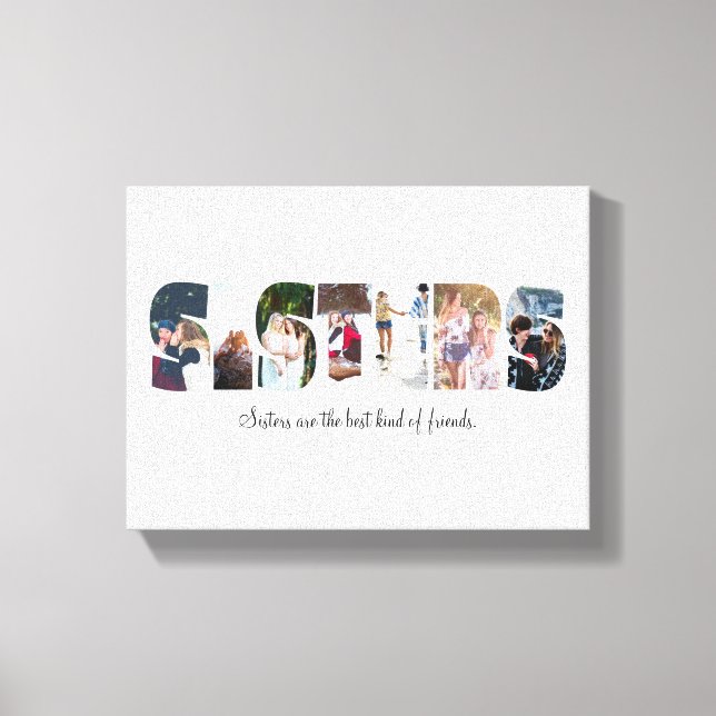 Toile Canvas Collage Photo Sisters (Recto)