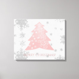 Toile Canvas d'arbre de Noël rose