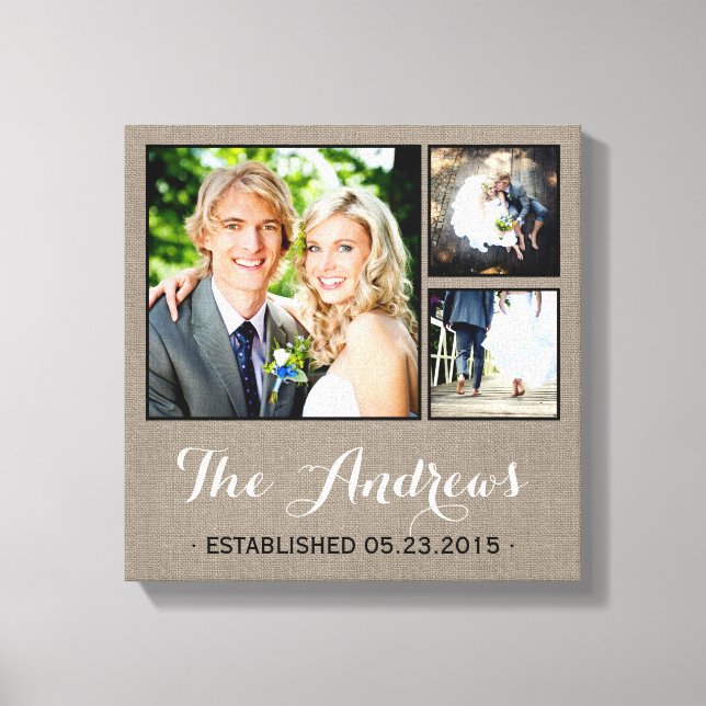 Toile Canvas de collection photo de Mariage rustique (Recto)