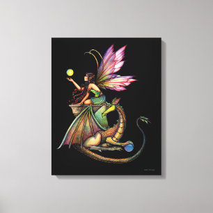 Toile Canvas de fée Orbes Dragon Imprimer