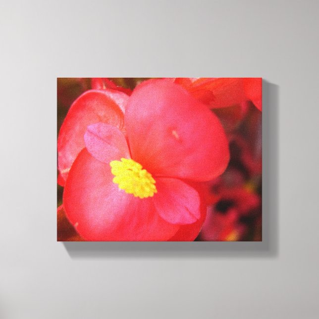 Toile Canvas de fleurs rouges (Recto)