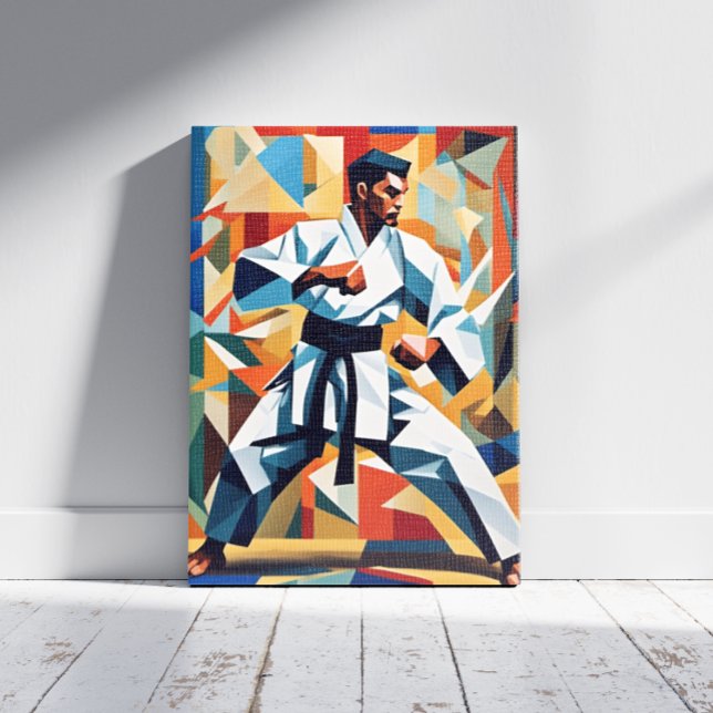 Toile Canvas de karaté Cubism Imprimer (Créateur téléchargé)