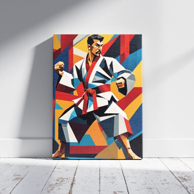 Toile Canvas de karaté Cubism Imprimer (Créateur téléchargé)