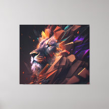 Canvas de Lion Abstrait
