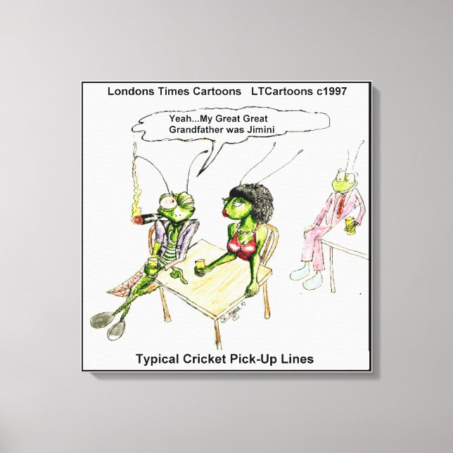 Toile Canvas de ramassage de cricket amusant Imprimer (Recto)