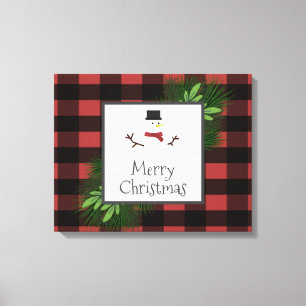 Toile Canvas de Snowman Red Buffalo plaqué