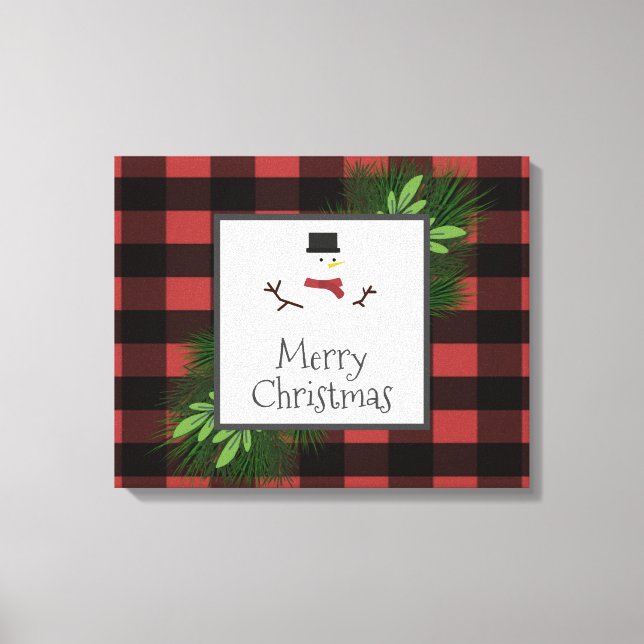 Toile Canvas de Snowman Red Buffalo plaqué (Recto)
